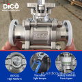 Fim da pinça com ISO5211 SS 3PC Ball Valve